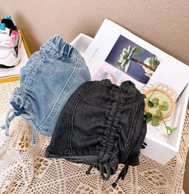 [508232] - Bawahan Celana Jeans Hotpants Fashion Anak Perempuan - Motif Side Strap