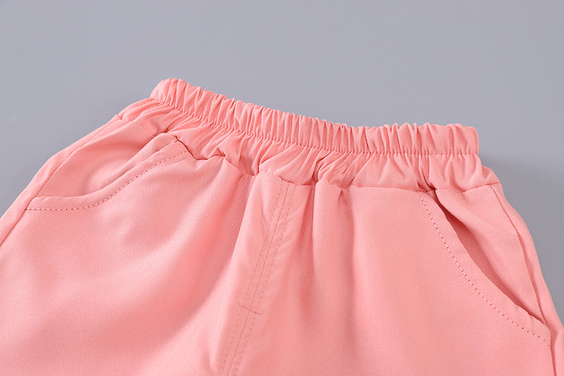 [368570] - One Set 2in1 Baju Setelan Atasan Kaos Lengan Pendek Bawahan Celana Pendek Fashionable Summer Outfit Anak Perempuan Cewek - Motif Animal Dino - BABYHOKI STORE