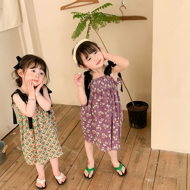 [507S197] - Dress Kutung Fashion Anak Perempuan - Motif Flower Petal