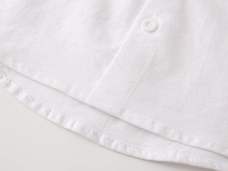 [383206] - Baju Atasan Kemeja Lengan Panjang Anak Laki-Laki Cowok  - Motif Minimalist Bear Patch - BABYHOKI STORE