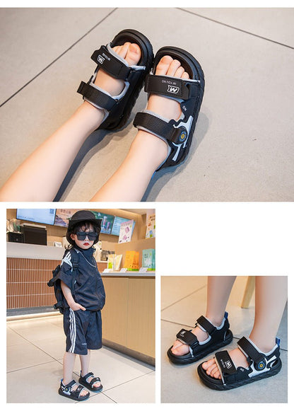 [381248 Size 26-36] - Sepatu Sandal Straps Hiking Anak Cowok - Motif Little Circle