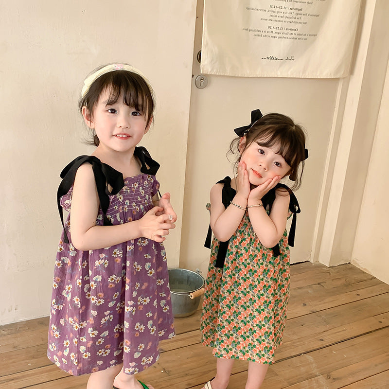 [507S197] - Dress Kutung Fashion Anak Perempuan - Motif Flower Petal