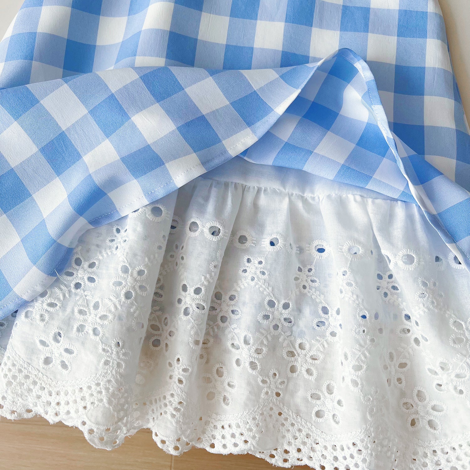 [963254] - Baju Gaun Dress Summer Korean Styel Lengan Kutung Anak Perempuan Cewek - Motif Color Plaid - BABYHOKI STORE