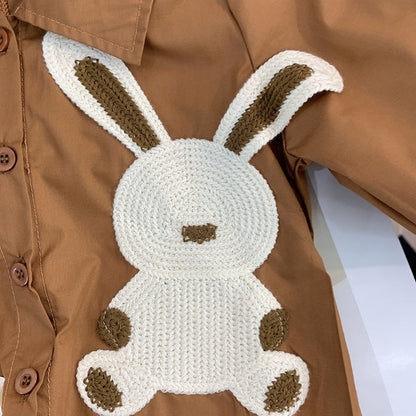 [363663] - Setelan Baju Blouse Celana Panjang Cutbray Fashion Anak Perempuan - Motif Lace Rabbit