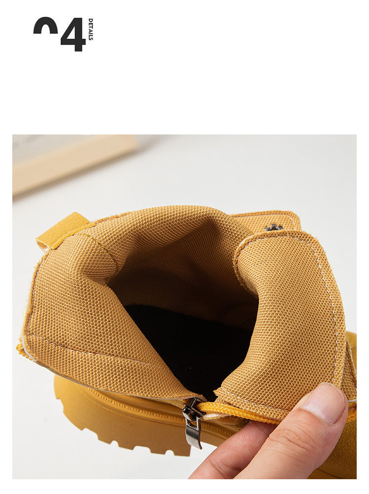 [381269 Size 26-36] - Sepatu Short Boots Shoes Anak Perempuan Cewek - Motif Soft Color Solid - BABYHOKI STORE