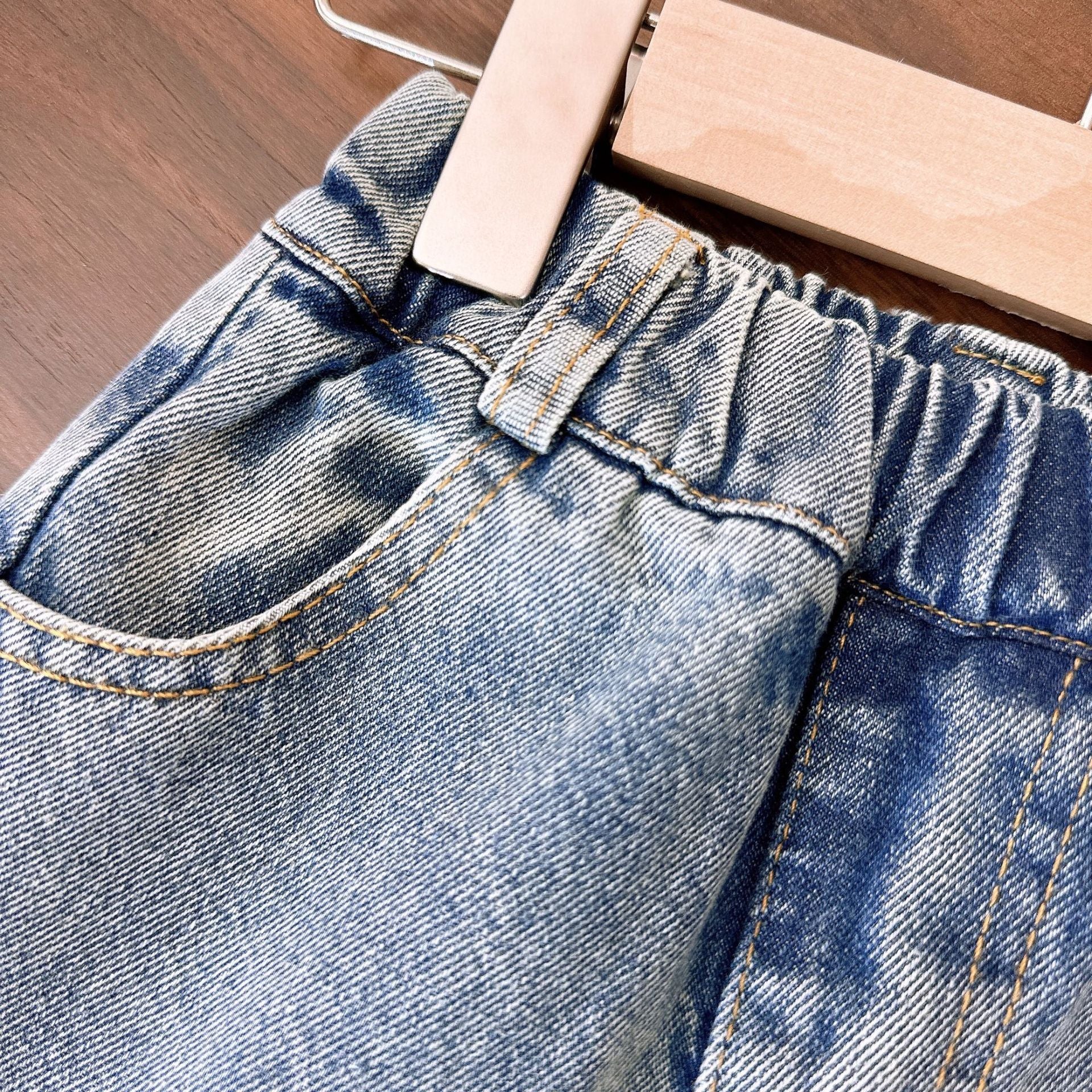 [363751] - Setelan Baju Blouse Lengan Panjang Celana Panjang Jeans Fashion Anak Perempuan - Motif Soft Lace