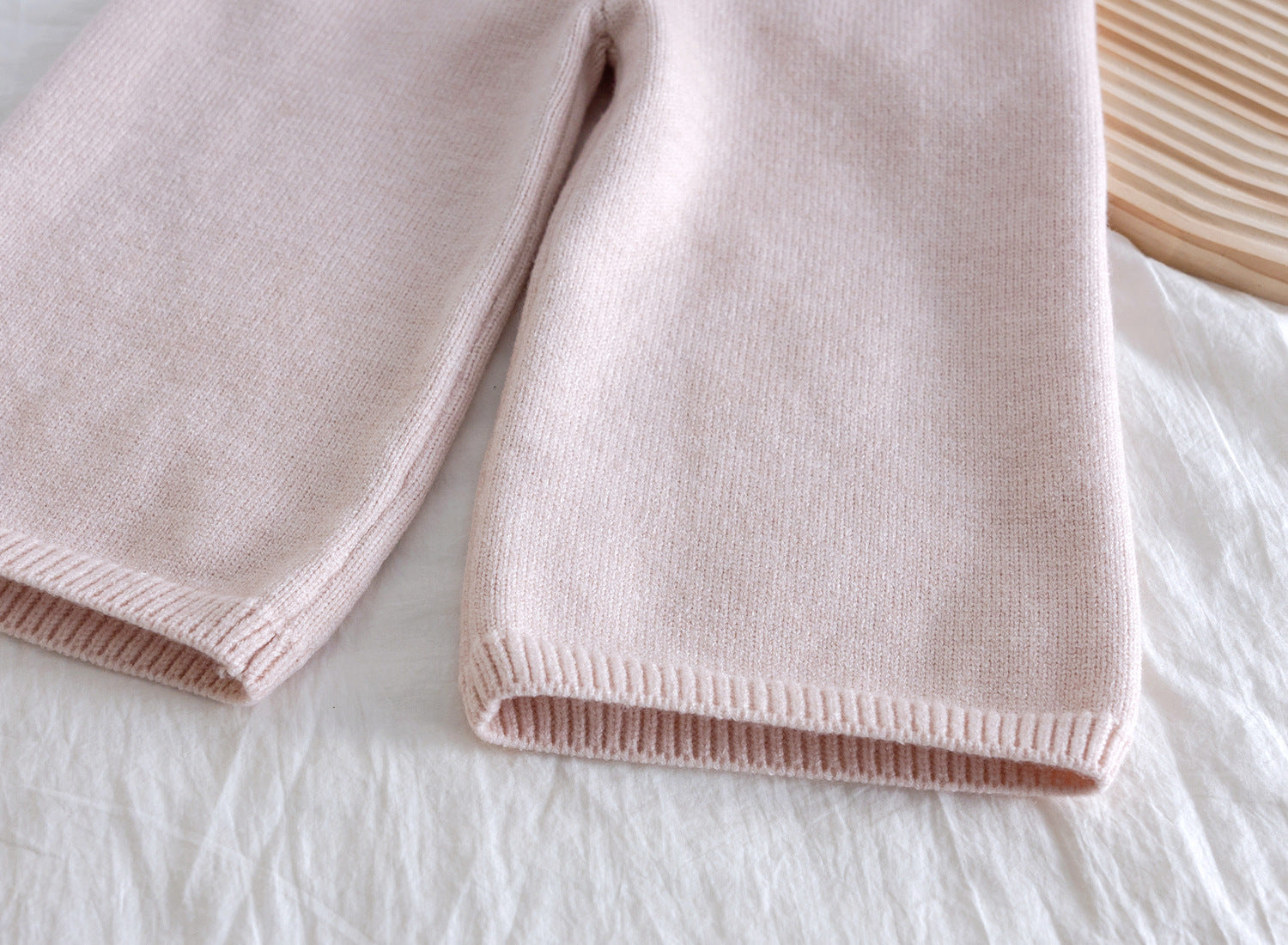 [907106] - One Set 2in1 Baju Setelan Knit Atasan Vest Sweater Lengan Kutung Bawahan Celana Panjang Style Fashion Korean Anak Perempuan Cewek - Motif Basic Color Pink - BABYHOKI STORE - BABYHOKI STORE