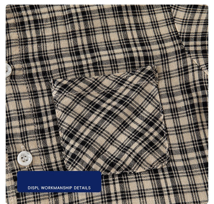 [5131084] - Baju Atasan Kemeja Koko Kotak-Kotak Fashion Anak Laki-Laki - Motif Mesh Box
