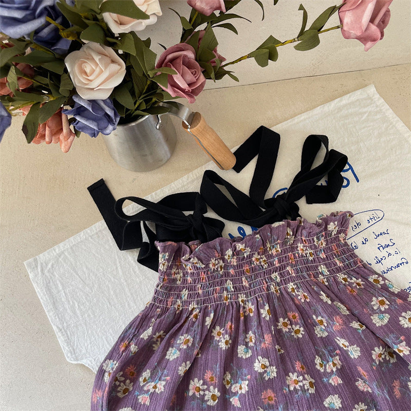 [507S197] - Dress Kutung Fashion Anak Perempuan - Motif Flower Petal