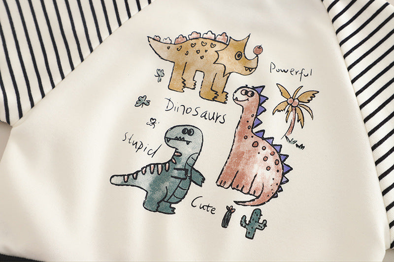 [345490] - One Set 2in1 Baju Setelan Atasan Sweater Lengan Panjang Bawahan Celana Panjang Jeans Fashionable Anak Cowok Laki-Laki - Motif 3D Animal - BABYHOKI STORE - BABYHOKI STORE