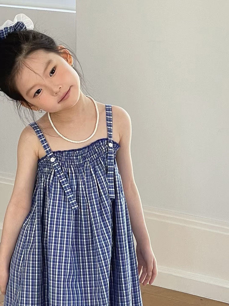 [5071088] - One Set 2in1 Baju Setelan Atasan Lengan Kutung Bawahan Celana Panjang Kulot Putih Fashion Anak Perempuan Cewek - Motif Style Plaid - BABYHOKI STORE