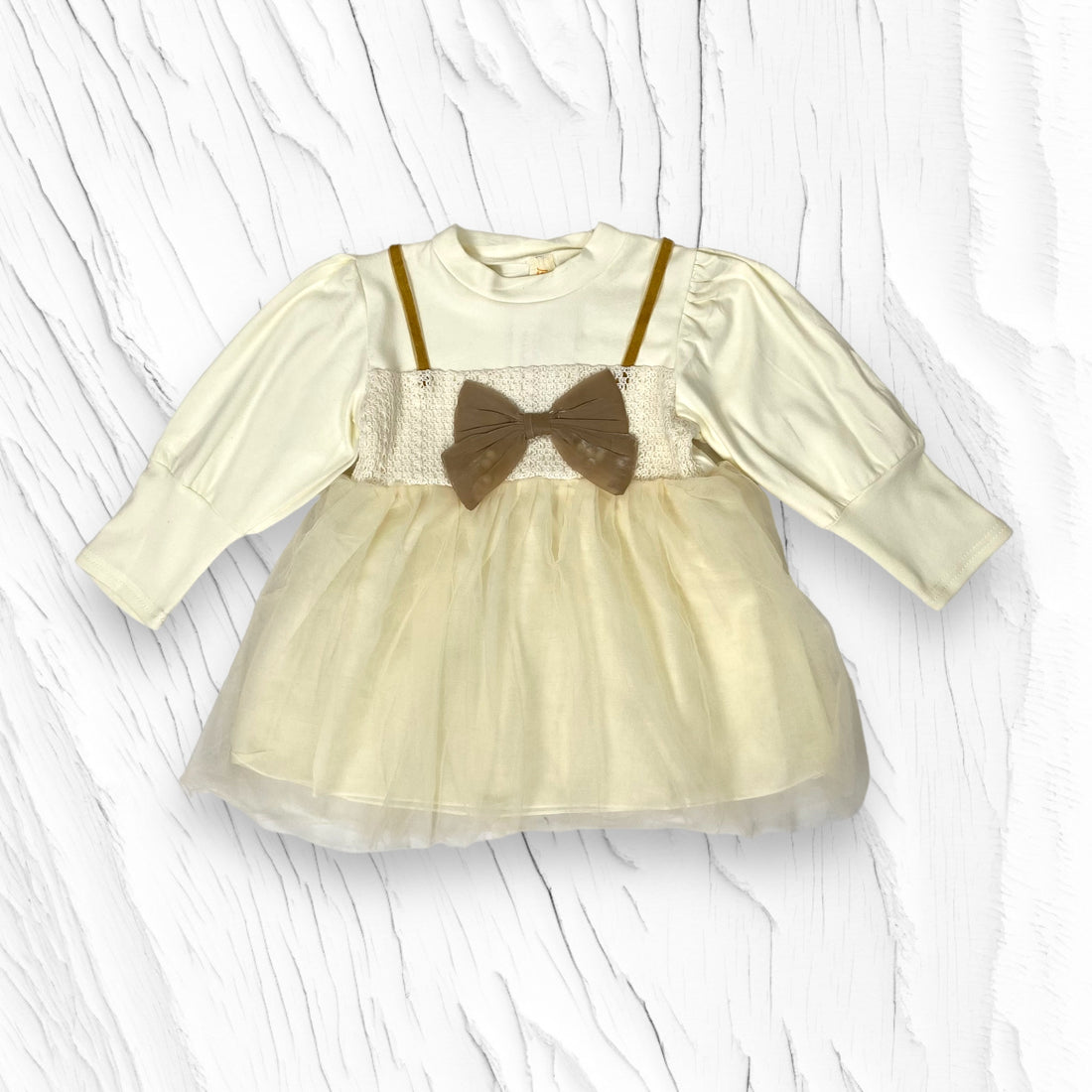 [340411-V1] - Baju Mini Dress Lengan Panjang Fashion Anak Perempuan - Motif Tutu Ribbon