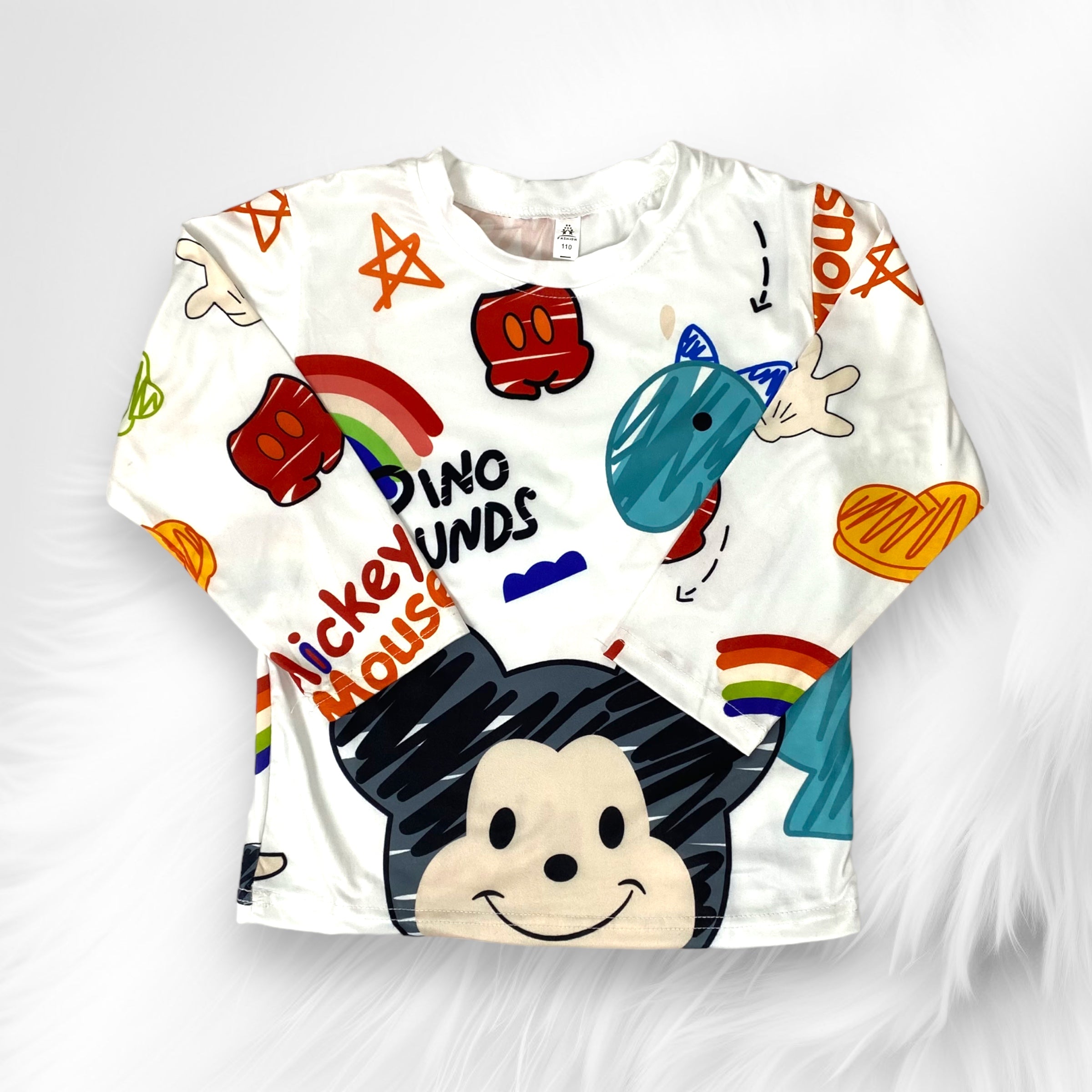 [345394-V1] - Baju Atasan Kaos Lengan Panjang Fashion Anak Cowok Cewek - Motif Famous