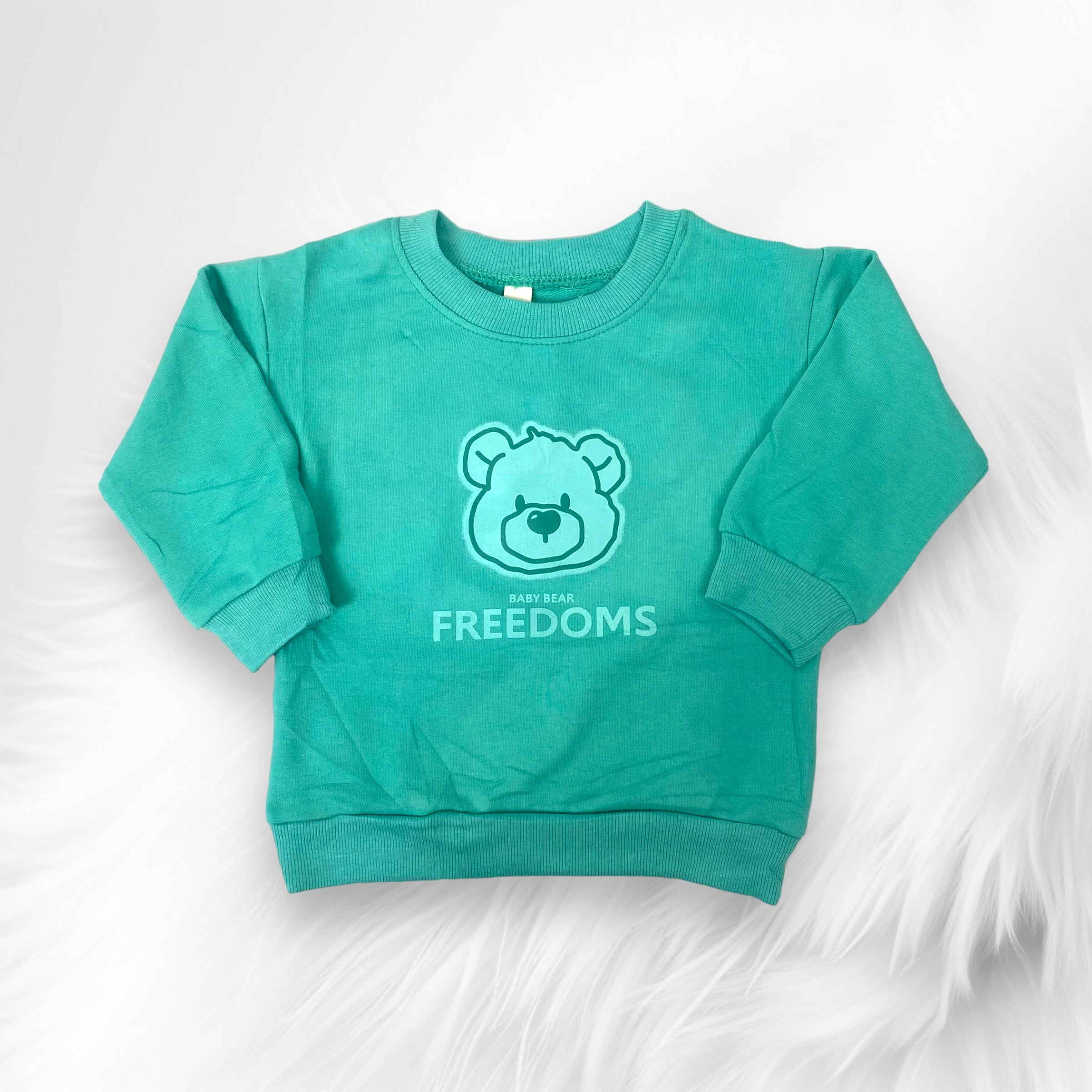 [340414-V1] - Baju Atasan Sweater Fashion Anak Perempuan - Motif Sweet Bear