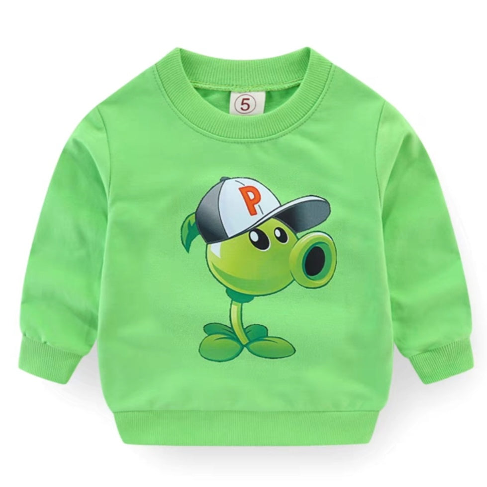 [102400] - Baju Atasan Sweater Fashion Import Anak Cowok Cewek - Motif Military Plant
