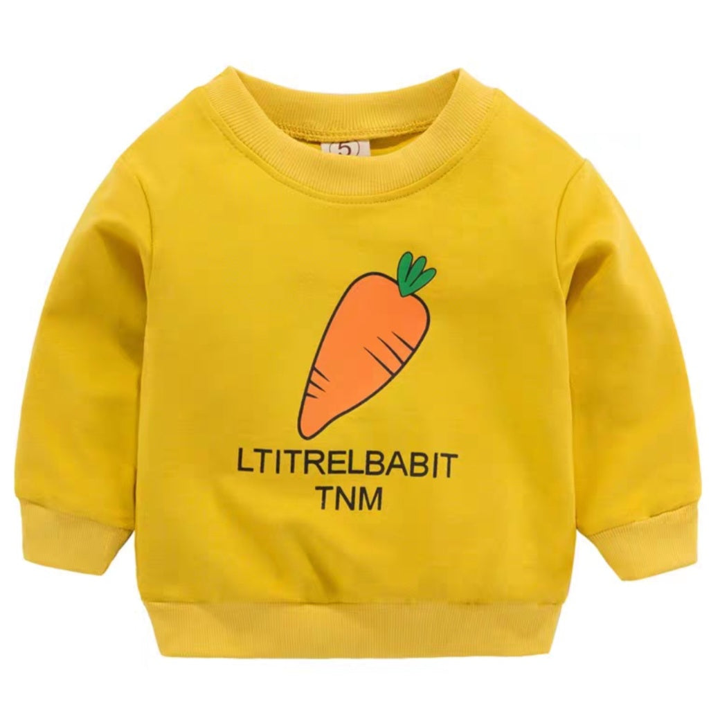 [102402] - Baju Atasan Sweater Fashion Import Anak Perempuan - Motif Big Carrot