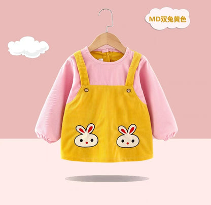 [102425] - Baju Bawahan Overall Fashion Import Anak Perempuan - Motif Rabbit Face