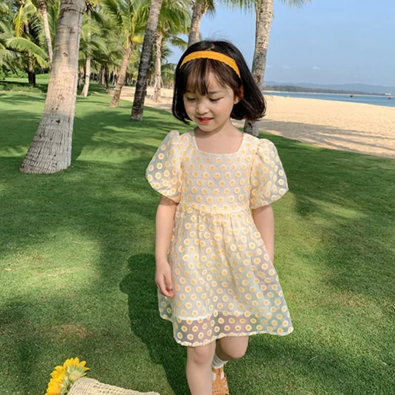 CLEARANCE SALE [Dress Lengan Pendek] 5 Tahun BB 18-22Kg Gaun Anak Cewek Perempuan