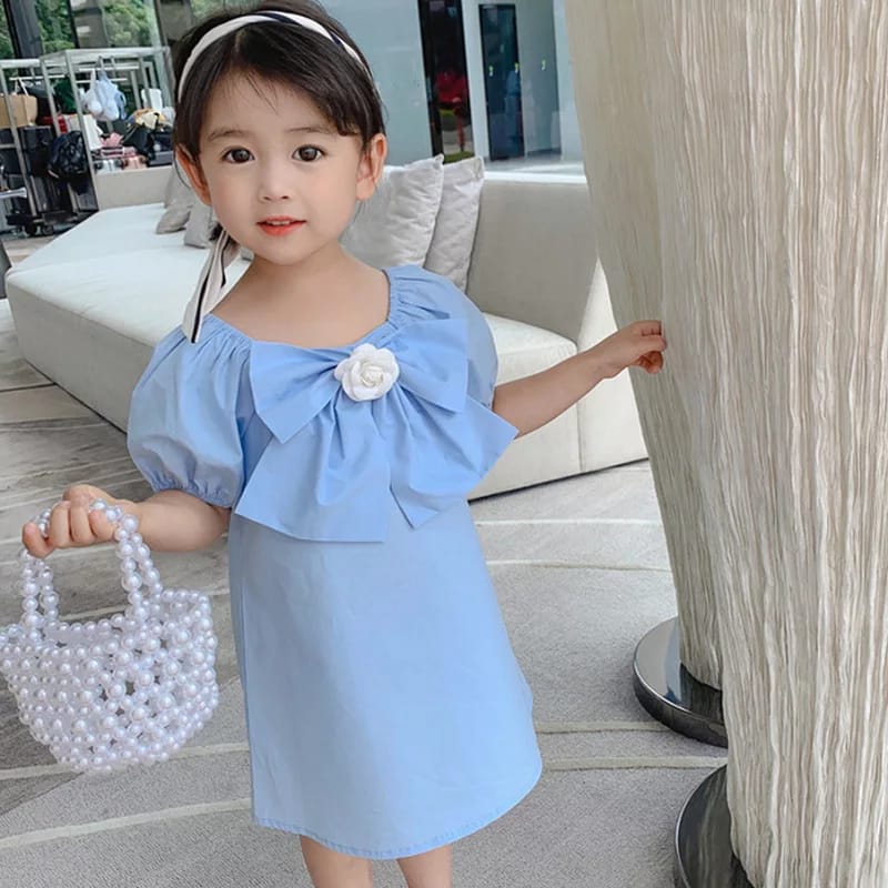 CLEARANCE SALE [Dress Lengan Pendek] 2 Tahun BB 7-10Kg Gaun Anak Cewek Perempuan