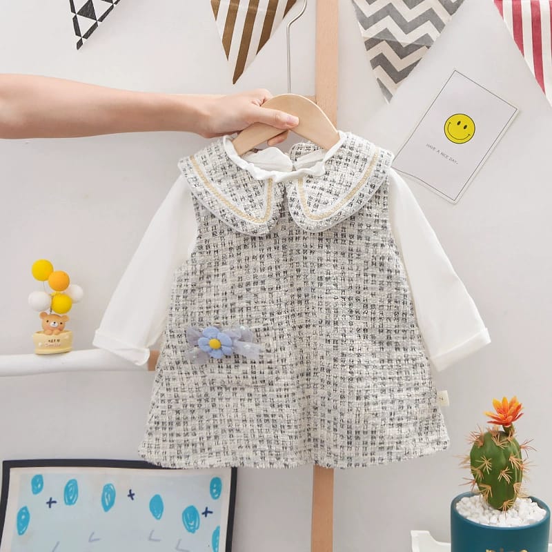 CLEARANCE SALE [Dress Lengan Panjang] 2 Tahun BB 7-10Kg Gaun Anak Cewek Perempuan - ALL