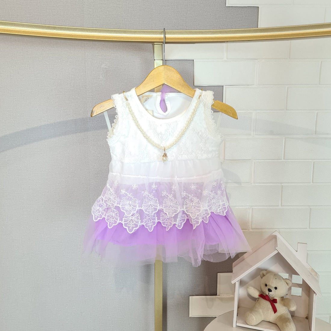 [102464] - Baju Mini Dress Kutung Fashion Import Anak Perempuan - Motif Wide Flower