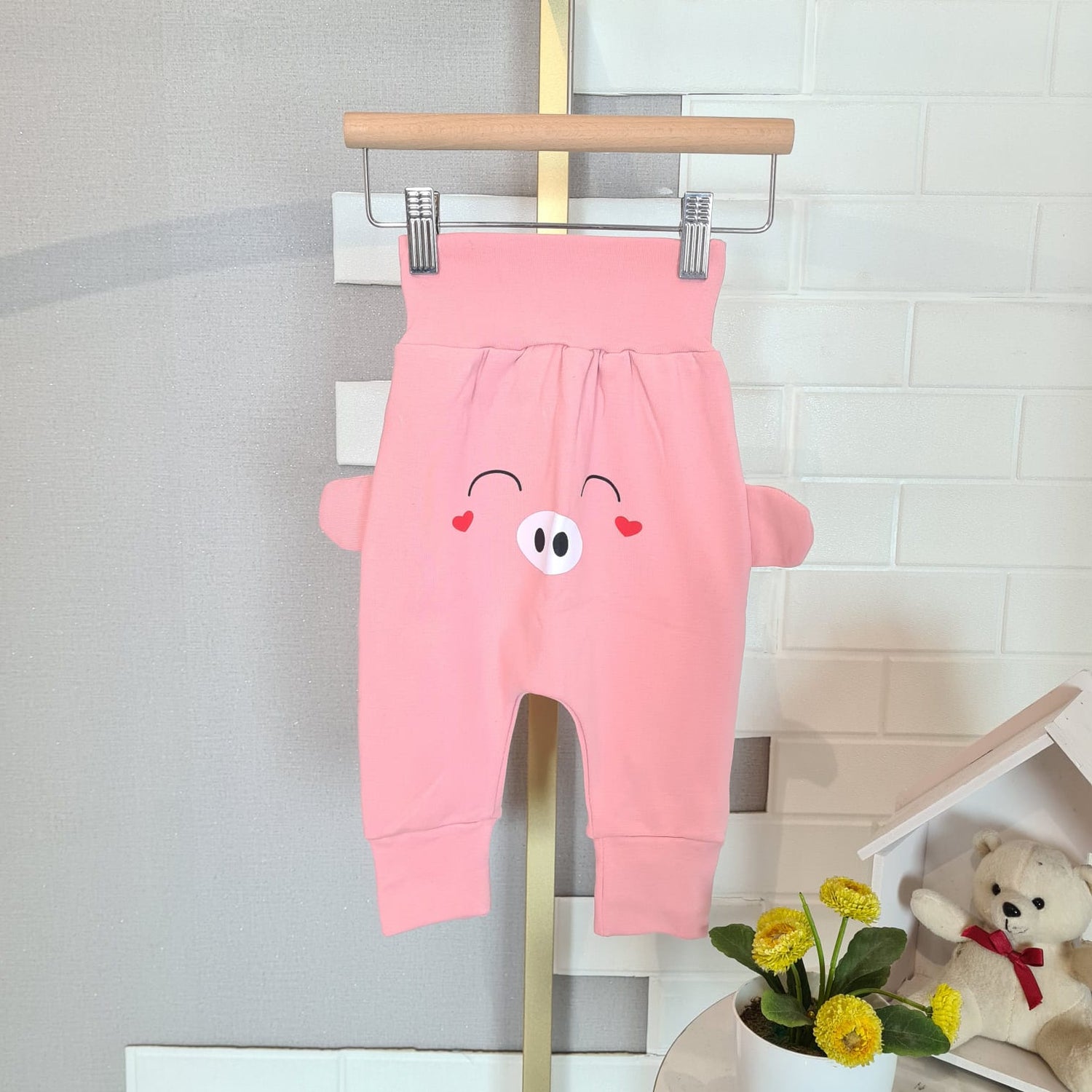 [102455] - Bawahan Celana Jogger Fashion Import Anak Perempuan - Motif Smile Pig