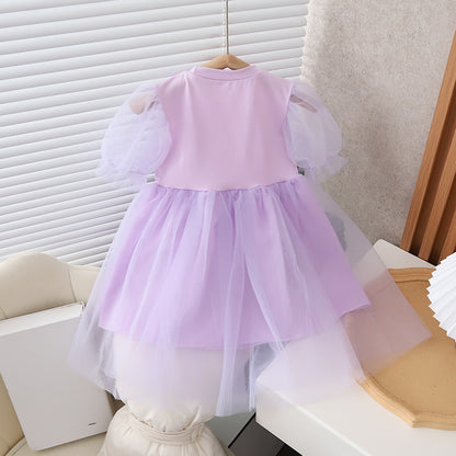 [352374] - Baju Mini Dress Gaun Pesta Fashion Import Anak Perempuan - Motif Transparent Angel