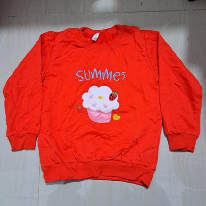 [340325-V1] - Atasan Sweater Anak Perempuan - Motif Sweet Cake