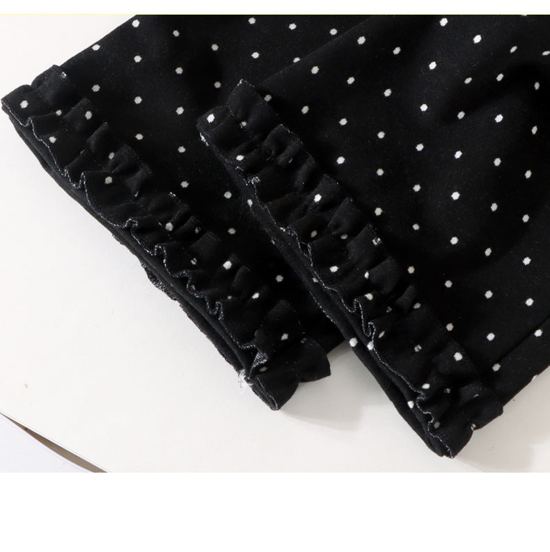 [908103] - Bawahan Celana Panjang Fashion Stylish Anak Perempuan Cewek - Motif Dot Straight - BABYHOKI STORE - BABYHOKI STORE