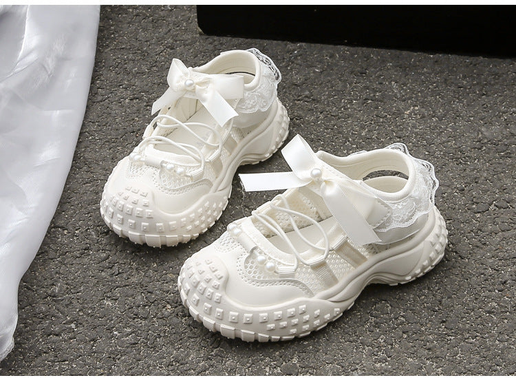 [381282 Size 21-36] - Sepatu Sandal Lightweight Sports Shoes Anak Perempuan Cewek - Motif Strap Cute Bow - BABYHOKI STORE