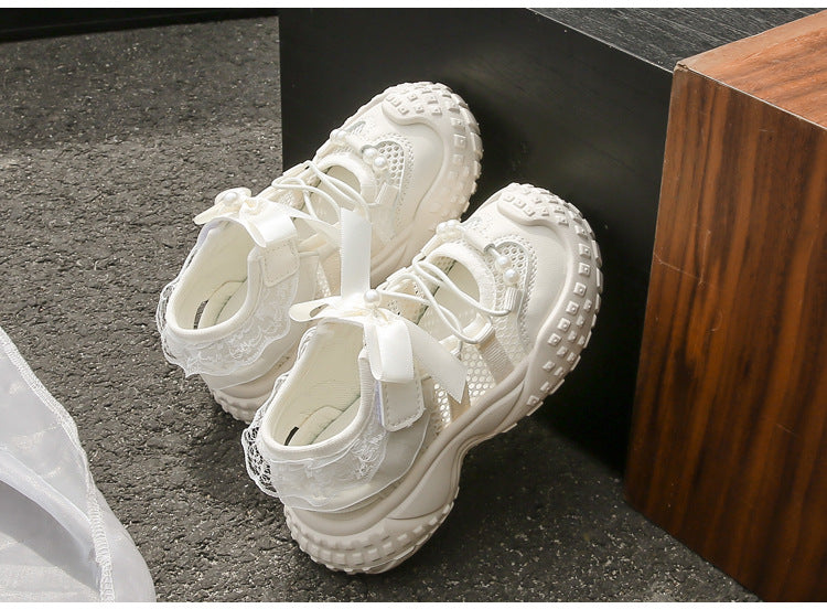 [381282 Size 21-36] - Sepatu Sandal Lightweight Sports Shoes Anak Perempuan Cewek - Motif Strap Cute Bow - BABYHOKI STORE