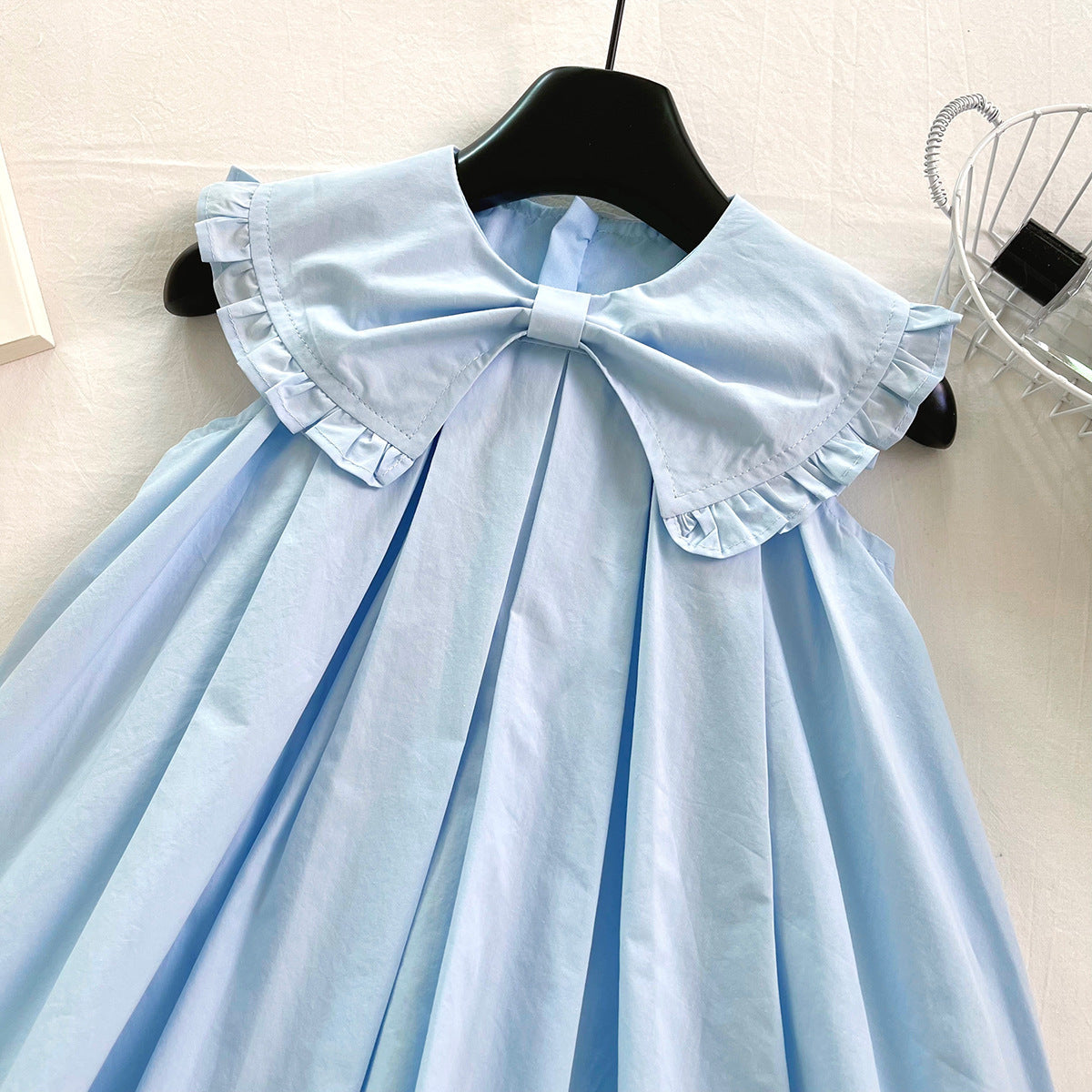 [963233] - Baju Gaun Dress Summer Lengan Kutung Korean Stle Anak Perempuan Cewek - Motif Top Collar - BABYHOKI STORE