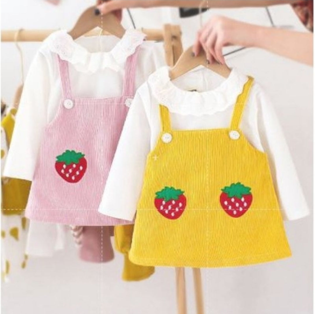 [352170] - Dress Anak Perempuan High Fashion - Motif Two Big Strawberries