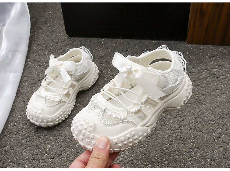 [381282 Size 21-36] - Sepatu Sandal Lightweight Sports Shoes Anak Perempuan Cewek - Motif Strap Cute Bow - BABYHOKI STORE