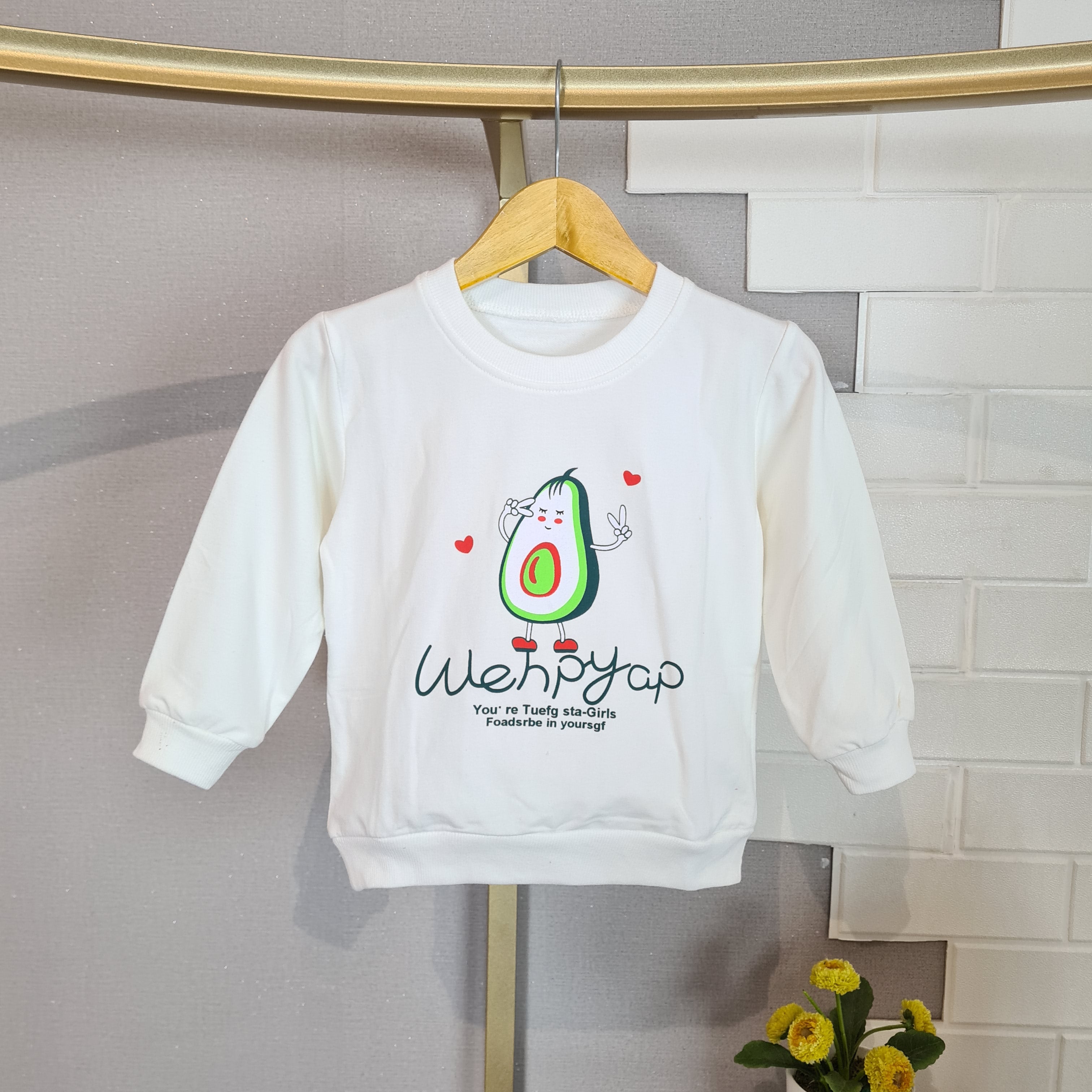 [102445] - Baju Atasan Sweater Fashion Import Anak Perempuan - Motif Living Fruit