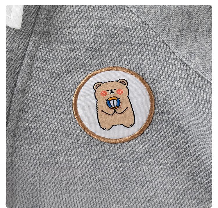 [5131053] - Baju Kemeja Sweater Lengan Panjang Fashion Anak Laki-Laki - Motif Bear Style