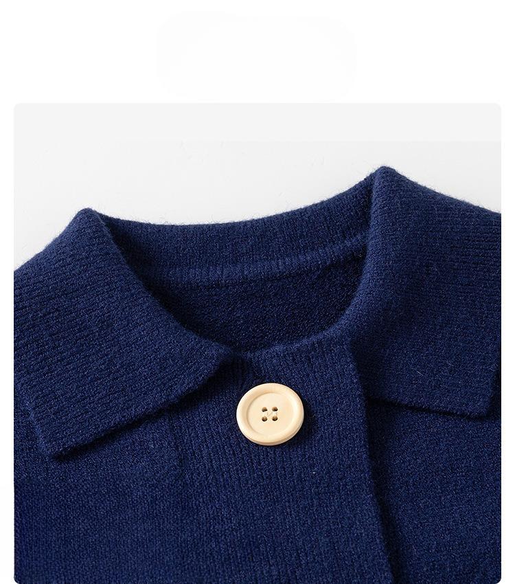 [5131056] - Baju Polo Sweater Atasan Lengan Panjang Fashion Anak Laki-Laki - Motif Big Button