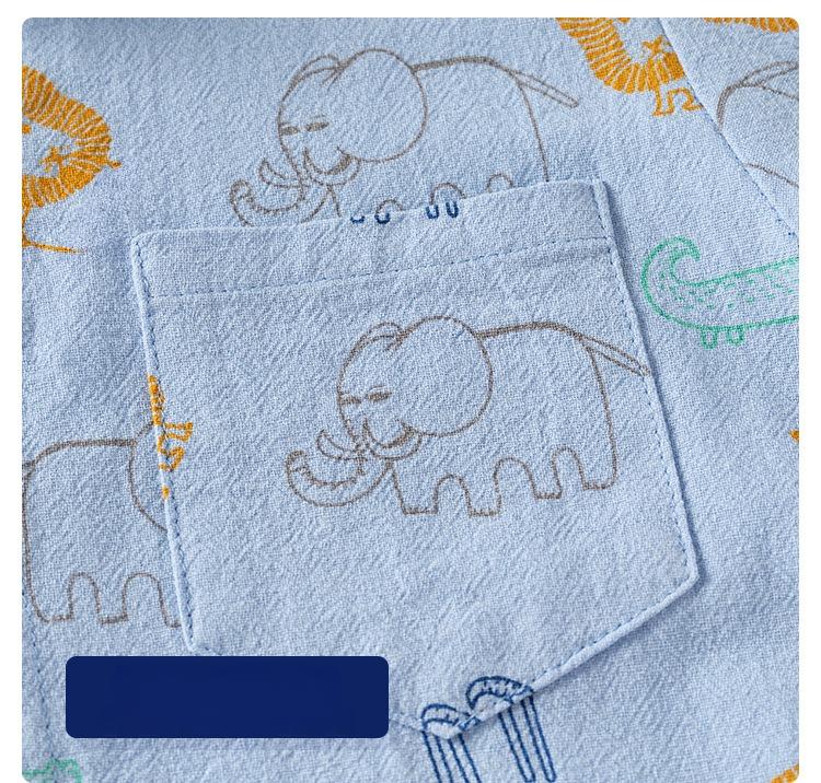 [5131060] - Baju Kemeja Atasan Lengan Panjang Fashion Anak Laki-Laki - Motif Lion Sheep