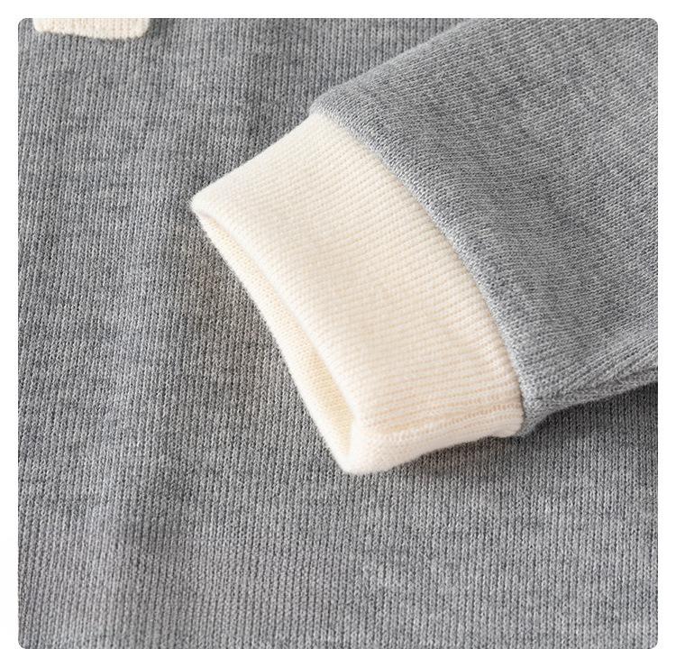 [5131061] - Baju Setelan Sweater Celana Jogger Fashion Anak Laki-Laki - Motif Buttoned Collar
