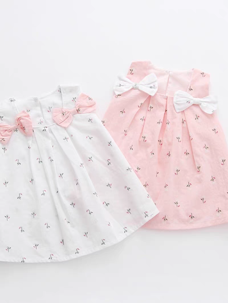 [102467] - Baju Mini Dress Kutung Fashion Anak Perempuan - Motif Ribbon Flower