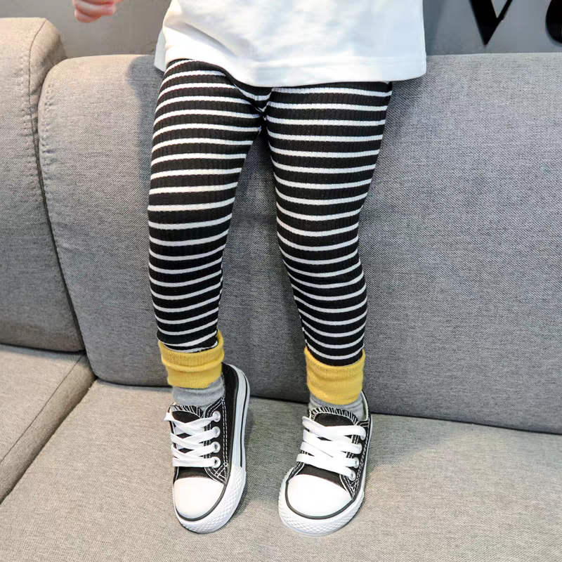 [507763] - Bawahan Celana Panjang Legging Fashion Anak Perempuan - Motif Thick Stripes