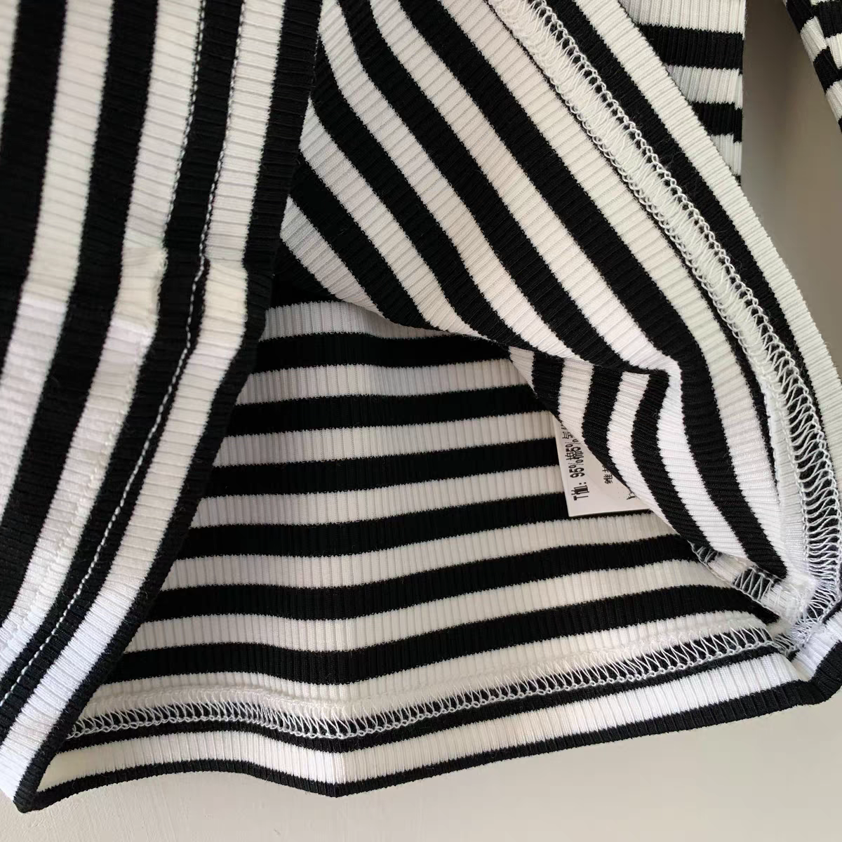 [507S1160] - Baju Atasan Lengan Panjang Fashion Anak Cewek - Motif Horizon Line