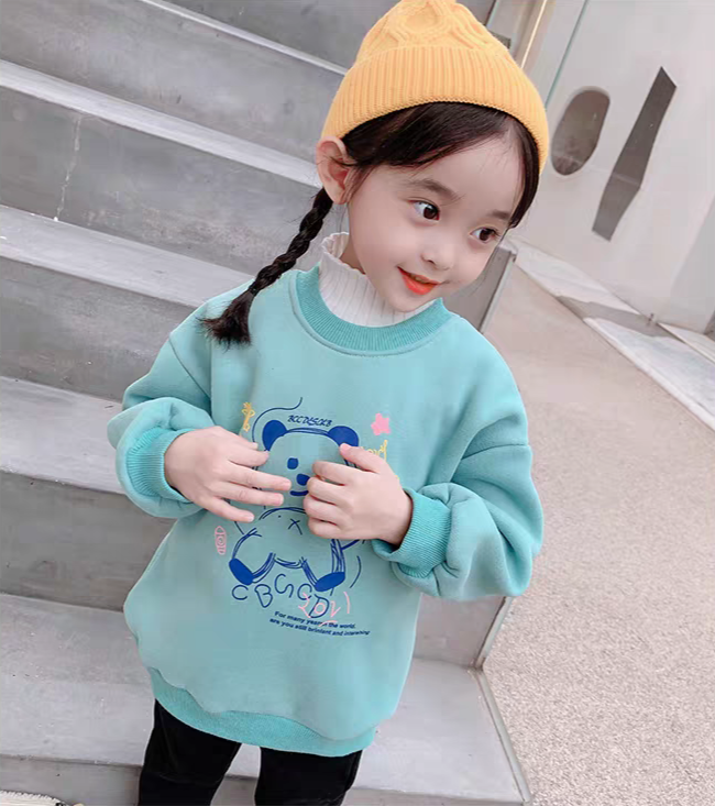 [507S142] - Baju Atasan Sweater Lengan Panjang Fashion Anak Perempuan - Motif Bear Doll