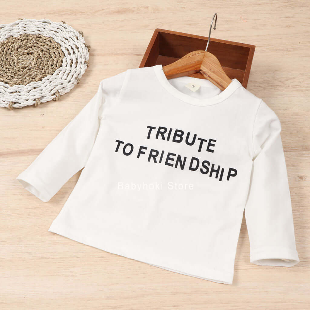 [001287] - Atasan Kaos Alphabet Anak - Motif Tribute Friend