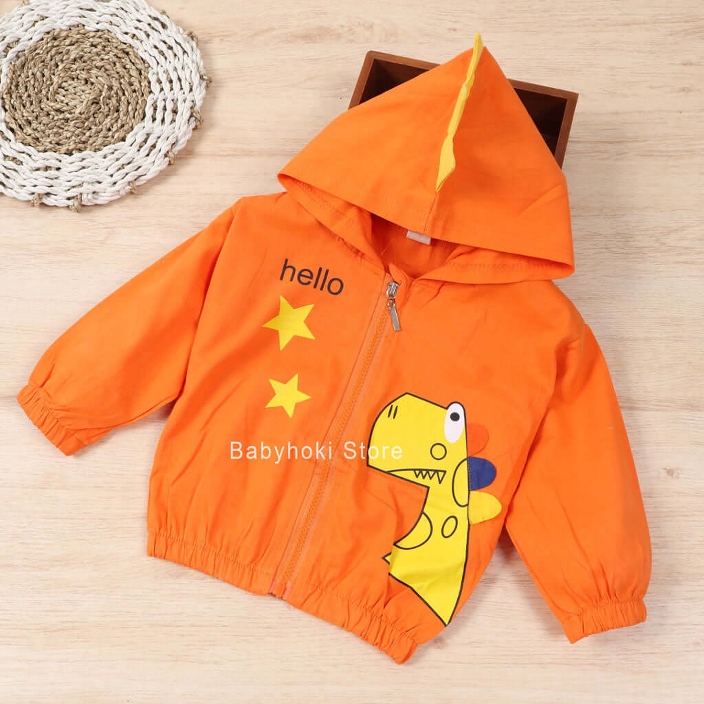 [001290] - Atasan Jaket Hoodie Trendi Anak Cowok - Motif Dino Star 3D