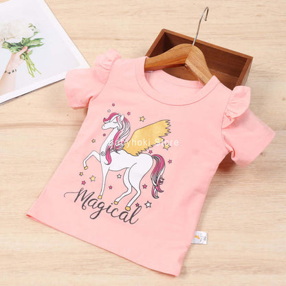 [001282] - Atasan Kaos Anak Perempuan - Motif Unicorn Magical