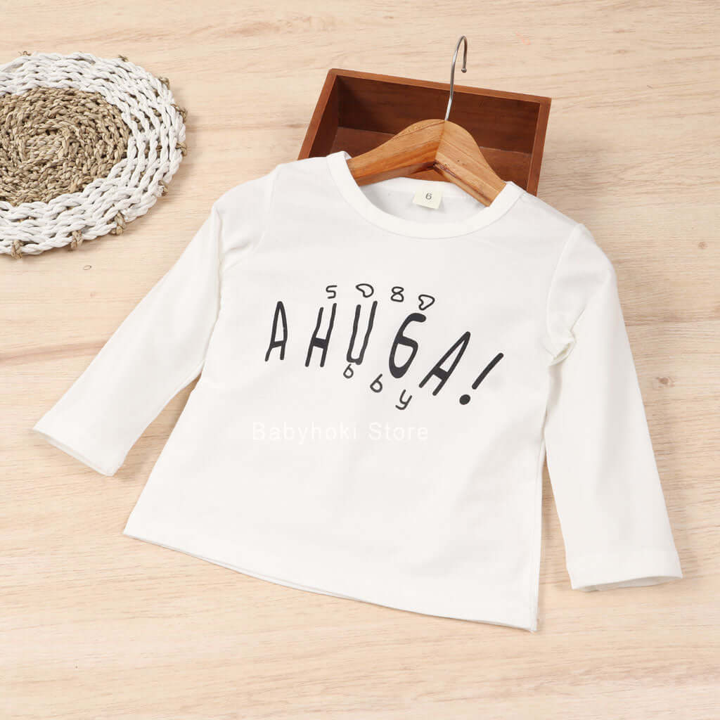 [001291] - Atasan Kaos Keren Anak - Motif Ahuga Alphabet