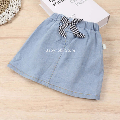 [001307] - Bawahan Rok Pendek Anak Perempuan - Motif Tartan Ribbon
