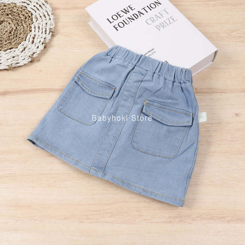 [001309] - Bawahan Rok Pendek Anak Perempuan - Motif Two Jeans Pockets