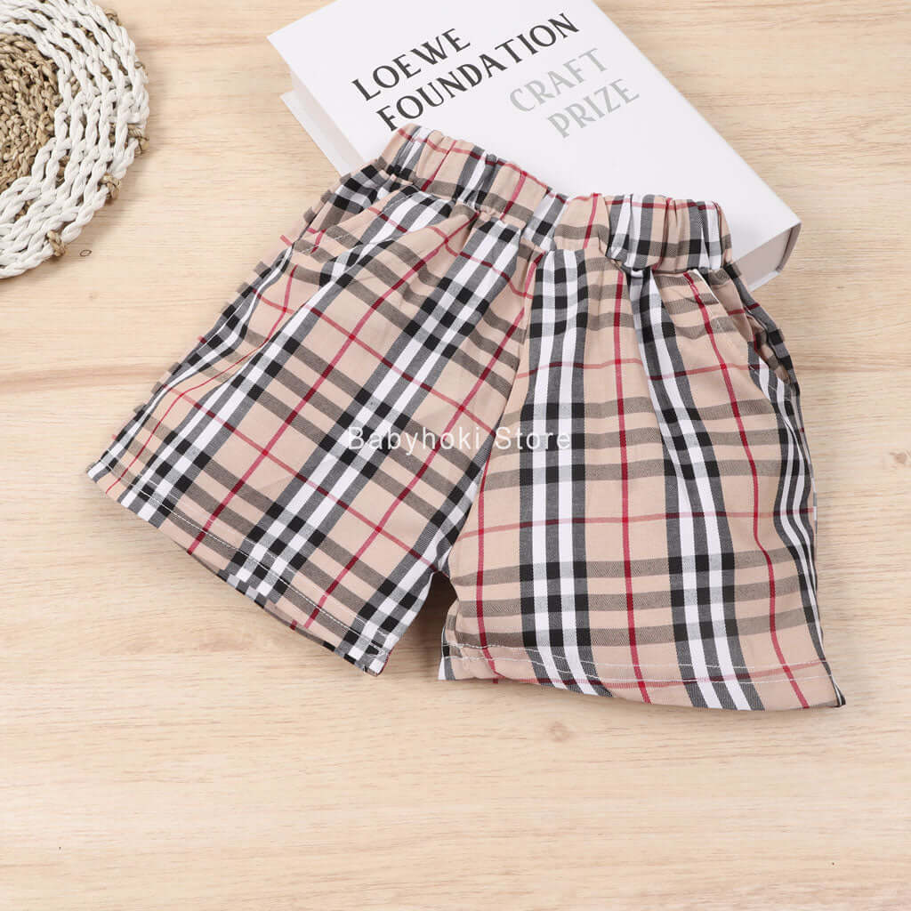[001277] - Bawahan Celana Pendek Anak Import - Motif Tartan Style